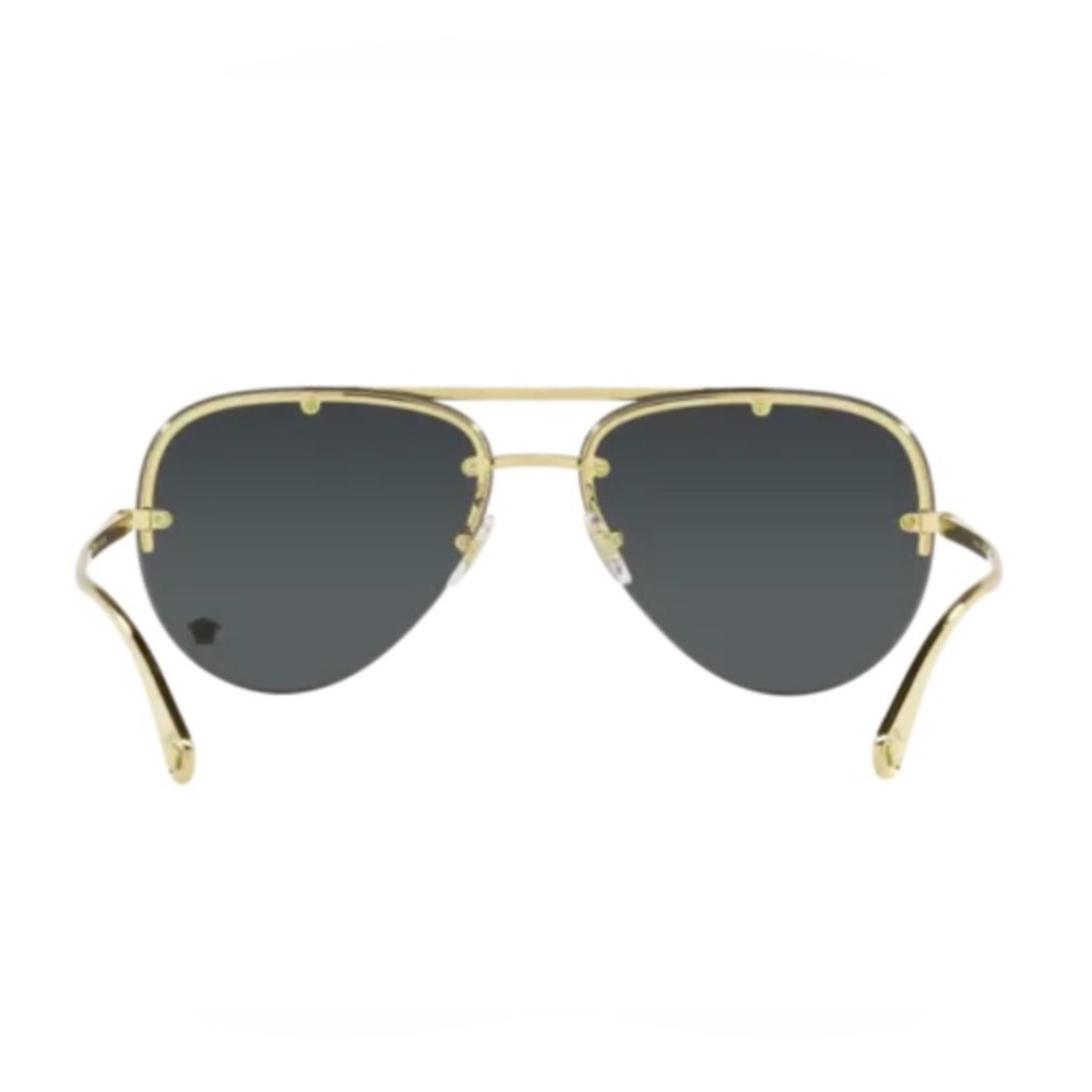 Versace Gold Aviator Sunglasses with Rimless Design - Picture 7 of 8
